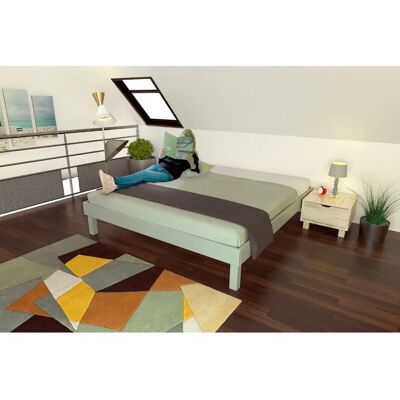 Lit Queen Size ABC MEUBLES - Pin Massif, Stable, 180x200 - Publicité Lit Queen Size ABC MEUBLES - Pin Massif, Stable, 180x200 - Publicité