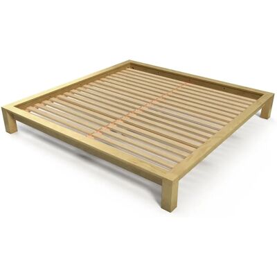 ABC MEUBLES Lit King Size 200x200 Bois Massif - Sommeil Spacieux - Publicité ABC MEUBLES Lit King Size 200x200 Bois Massif - Sommeil Spacieux - Publicité
