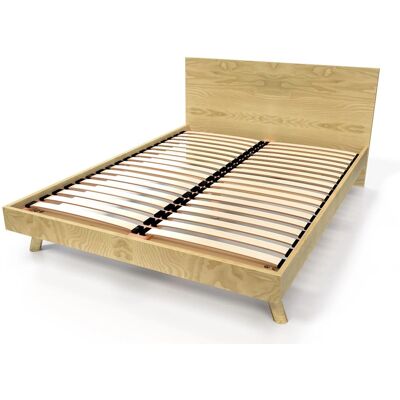 ABC MEUBLES Lit Scandinave Viking 140x190 - Bois, Miel - Lit - Publicité ABC MEUBLES Lit Scandinave Viking 140x190 - Bois, Miel - Lit - Publicité