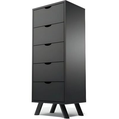 ABC MEUBLES Commode Scandinave Viking - Noir - Type de meuble - Publicité ABC MEUBLES Commode Scandinave Viking - Noir - Type de meuble - Publicité