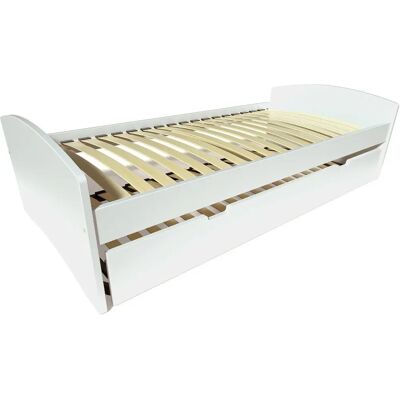 ABC MEUBLES Weiß 90x190 Ausziehbett - Bett ABC MEUBLES Weiß 90x190 Ausziehbett - Bett