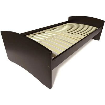 ABC MEUBLES Massiv Landes Kiefer Bett - 90x190 - Noir - Bett ABC MEUBLES Massiv Landes Kiefer Bett - 90x190 - Noir - Bett