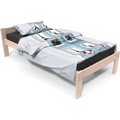 ABC MEUBLES Letto in legno di faggio 90x190 Semplice - Finitura naturale ABC MEUBLES Letto in legno di faggio 90x190 Semplice - Finitura naturale