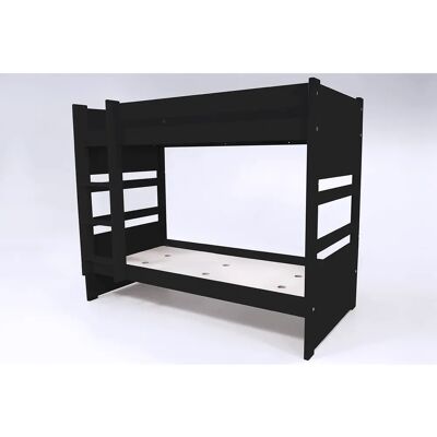 ABC MEUBLES Schwarzes Etagenbett - 2 Betten 90x190cm ABC MEUBLES Schwarzes Etagenbett - 2 Betten 90x190cm