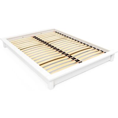 Letto futon bianco in legno massiccio 2 posti - ABC MEUBLES Letto futon bianco in legno massiccio 2 posti - ABC MEUBLES