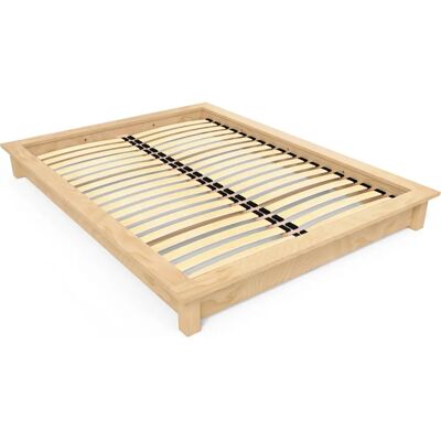 ABC MEUBLES Lit futon en bois massif 2 places - Miel - Publicité ABC MEUBLES Lit futon en bois massif 2 places - Miel - Publicité