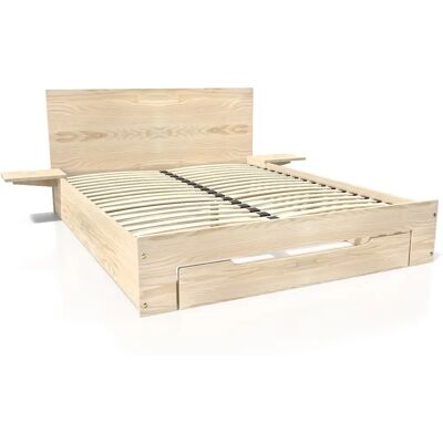 Letto in legno ABC MEUBLES 160x200 con comodini - Letto Letto in legno ABC MEUBLES 160x200 con comodini - Letto