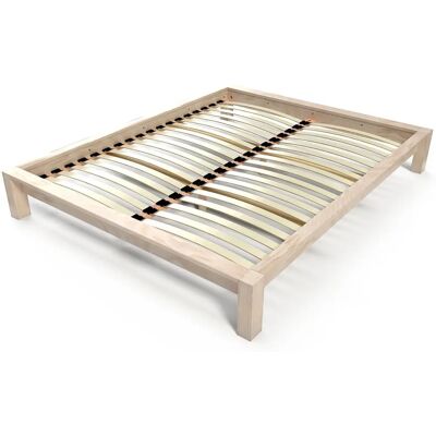 ABC MEUBLES Lit King - Bois Massif - Supporte 240kg - Plusieurs Tailles - Publicité ABC MEUBLES Lit King - Bois Massif - Supporte 240kg - Plusieurs Tailles - Publicité