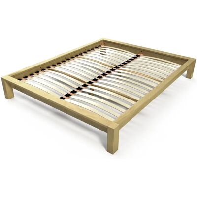 Lit en Bois Massif ABC MEUBLES King - 160x200 - Miel - Publicité Lit en Bois Massif ABC MEUBLES King - 160x200 - Miel - Publicité