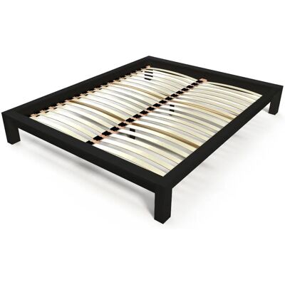 ABC MEUBLES King Massivholzbett - 160x200 - Schwarz ABC MEUBLES King Massivholzbett - 160x200 - Schwarz
