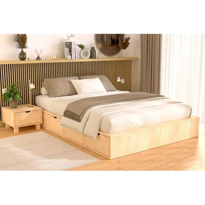 ABC MEUBLES Doppelbett mit Stauraum - 140x200 ABC MEUBLES Doppelbett mit Stauraum - 140x200