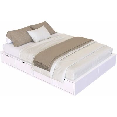 ABC MEUBLES Doppelbett mit Stauraum - 140x200 ABC MEUBLES Doppelbett mit Stauraum - 140x200