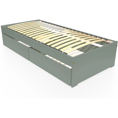Letto Malo in Pino 90x190 con Cassetti di Stoccaggio Letto Malo in Pino 90x190 con Cassetti di Stoccaggio