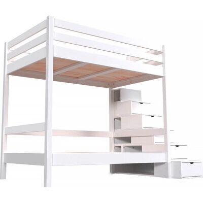 ABC MEUBLES Weiß 120x200 Erwachsenen Etagenbett - Holz, Umweltfreundlich ABC MEUBLES Weiß 120x200 Erwachsenen Etagenbett - Holz, Umweltfreundlich