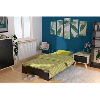 ABC MEUBLES Stapelbett 90x190 - Massiv Kiefer - Platzsparend ABC MEUBLES Stapelbett 90x190 - Massiv Kiefer - Platzsparend