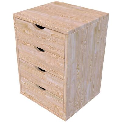 ABC MEUBLES Mobile con 4 Cassetti in Legno Massiccio - Resistente & Ecologico ABC MEUBLES Mobile con 4 Cassetti in Legno Massiccio - Resistente & Ecologico