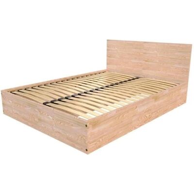 ABC MEUBLES Holzaufbewahrungsbett - 140x190 - Roh ABC MEUBLES Holzaufbewahrungsbett - 140x190 - Roh