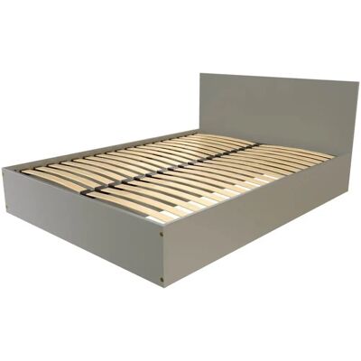 ABC MEUBLES Lit coffre en bois 140x190 - Gris - 2 places - Publicité ABC MEUBLES Lit coffre en bois 140x190 - Gris - 2 places - Publicité