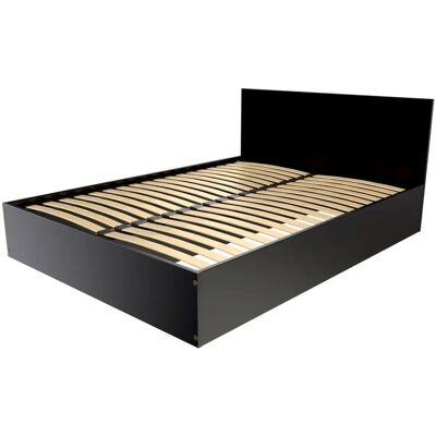 ABC MEUBLES Bett 160x200 mit Stauraum - Schwarz ABC MEUBLES Bett 160x200 mit Stauraum - Schwarz