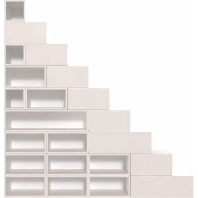 ABC MEUBLES Modell 225 cm Modulares Aufbewahrungsschrägregal ABC MEUBLES Modell 225 cm Modulares Aufbewahrungsschrägregal