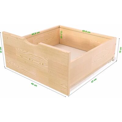 ABC MEUBLES Holz Aufbewahrungswürfel mit Schublade - Weiß/Mokka - Stauraum ABC MEUBLES Holz Aufbewahrungswürfel mit Schublade - Weiß/Mokka - Stauraum