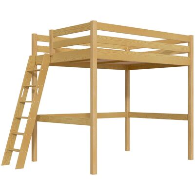 ABC MEUBLES Lit Mezzanine Sylvia 140x190 - Gain d'espace, Pin massif - Publicité ABC MEUBLES Lit Mezzanine Sylvia 140x190 - Gain d'espace, Pin massif - Publicité