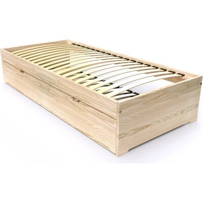 ABC MEUBLES Malo 80x200 Modulares Holzbett - Platzsparend ABC MEUBLES Malo 80x200 Modulares Holzbett - Platzsparend