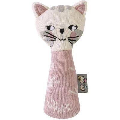 Sevira Kids Hochet en coton bio - Chaton Rose - 14,5cm - Naissance - Publicité Sevira Kids Hochet en coton bio - Chaton Rose - 14,5cm - Naissance - Publicité