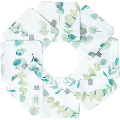 Sevira Kids - Lingettes bébé lavables Eucalyptus Blanc - 8 pièces - 10 x 10 cm - Publicité Sevira Kids - Lingettes bébé lavables Eucalyptus Blanc - 8 pièces - 10 x 10 cm - Publicité