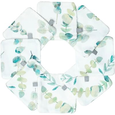 Sevira Kids - Lingettes bébé lavables Eucalyptus Blanc - 8 pièces - 10 x 10 cm - Publicité Sevira Kids - Lingettes bébé lavables Eucalyptus Blanc - 8 pièces - 10 x 10 cm - Publicité