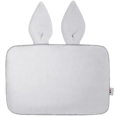 SEVIRA KIDS Coussin bébé Jeanne - Gaze de coton - 25x35cm - Gris - Publicité SEVIRA KIDS Coussin bébé Jeanne - Gaze de coton - 25x35cm - Gris - Publicité