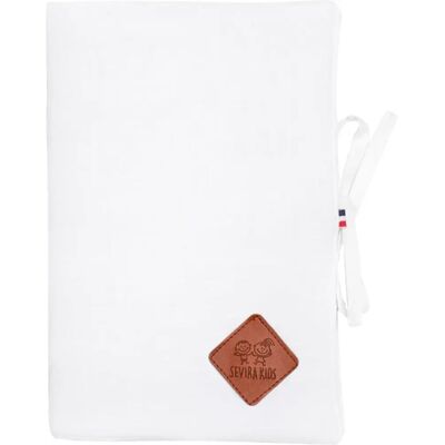 Sevira Kids Couverture de carnet de santé en gaze de coton blanc - Protection bébé - Publicité Sevira Kids Couverture de carnet de santé en gaze de coton blanc - Protection bébé - Publicité