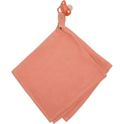 Sevira Kids Gaze de Coton Terracotta - Doudou Bébé - Orange - 40cm - Publicité Sevira Kids Gaze de Coton Terracotta - Doudou Bébé - Orange - 40cm - Publicité