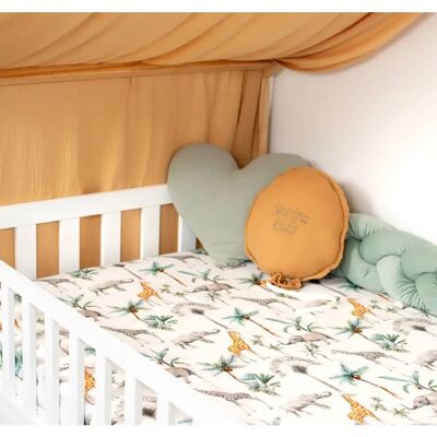 Drap-housse en coton Safari pour enfants - Literie bébé - Publicité Drap-housse en coton Safari pour enfants - Literie bébé - Publicité