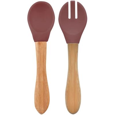 Ensemble de Couverts en Bambou et Silicone Minikoioi - Kit de Démarrage Alimentaire bébé - Publicité Ensemble de Couverts en Bambou et Silicone Minikoioi - Kit de Démarrage Alimentaire bébé - Publicité