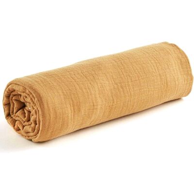 Sevira Kids - Drap housse en gaze de coton - Camel - 90x190 - Publicité Sevira Kids - Drap housse en gaze de coton - Camel - 90x190 - Publicité