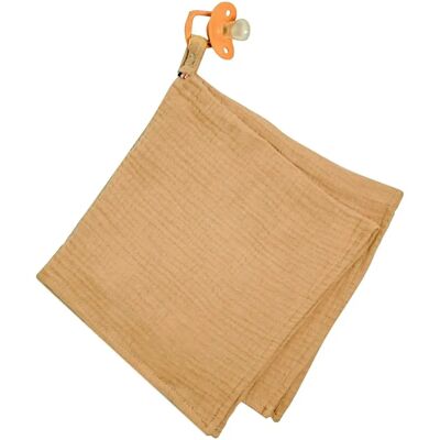 Sevira Kids Jeanne Camel Doudou Attache Tétine - Gaze de Coton - 0M+ - Publicité Sevira Kids Jeanne Camel Doudou Attache Tétine - Gaze de Coton - 0M+ - Publicité
