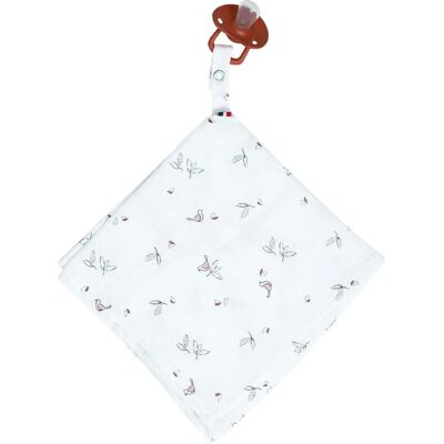 Sevira Kids - Doudou Melody en gaze de coton - Blanc - Publicité Sevira Kids - Doudou Melody en gaze de coton - Blanc - Publicité