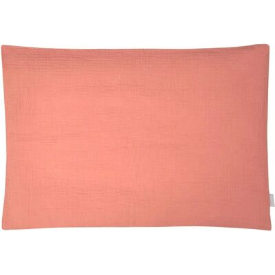 Housse d'oreiller en gaze de coton orange Sevira Kids - Accessoire de literie - Publicité Housse d'oreiller en gaze de coton orange Sevira Kids - Accessoire de literie - Publicité