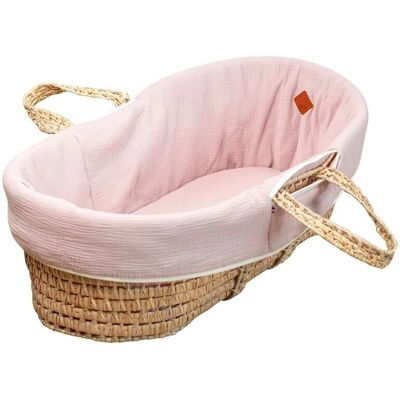 Sevira Kids - Jeanne - Fibras de palma - Algodón gauze - Cesta Moisés Sevira Kids - Jeanne - Fibras de palma - Algodón gauze - Cesta Moisés