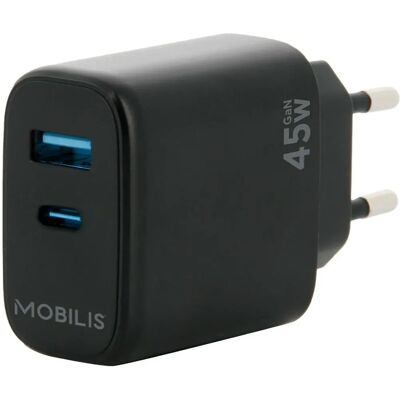Mobilis 001363 Universalladegerät Schwarz 45W - Ladegerät Mobilis 001363 Universalladegerät Schwarz 45W - Ladegerät
