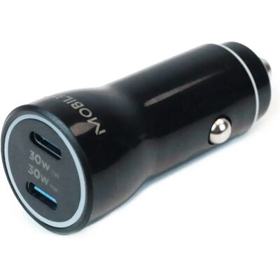 Mobilis - 020022 - 2x USB-C 60W - GaN - Autó töltő Mobilis - 020022 - 2x USB-C 60W - GaN - Autó töltő