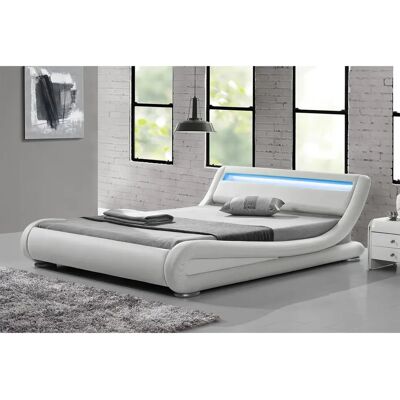 Concept Usine Seattle - Estructura de cama con LED - Negro - 140x190cm Concept Usine Seattle - Estructura de cama con LED - Negro - 140x190cm