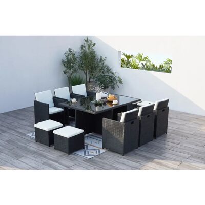 Concept Usine Monaco Gartenmöbelset - Schwarz, Weiß - Gartenmöbel-Set Concept Usine Monaco Gartenmöbelset - Schwarz, Weiß - Gartenmöbel-Set