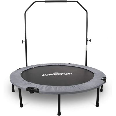 Jump4fun - Mini Cama Elástica - Pliable Ø122cm Gris - Fitness - Publicité Jump4fun - Mini Cama Elástica - Pliable Ø122cm Gris - Fitness - Publicité