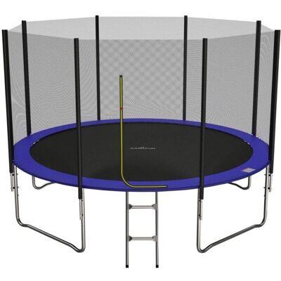 Jump4Fun 12FT Trampoline Extérieur - Bleu - Rond - 1 Utilisateur - Publicité Jump4Fun 12FT Trampoline Extérieur - Bleu - Rond - 1 Utilisateur - Publicité