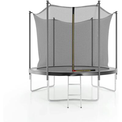 Trempe Jump4fun 8FT - Intérieur Rouge, Filet de Sécurité et Échelle - Publicité Trempe Jump4fun 8FT - Intérieur Rouge, Filet de Sécurité et Échelle - Publicité