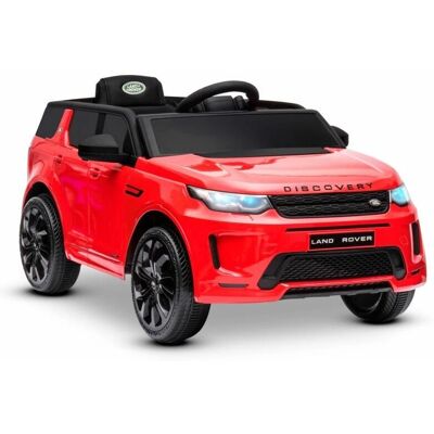 Voiture électrique Land Rover Discovery - 25W, Rouge, SUV, avec lumières et audio - Publicité Voiture électrique Land Rover Discovery - 25W, Rouge, SUV, avec lumières et audio - Publicité