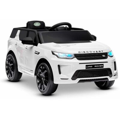 Voiture électrique Land Rover Discovery 2x 25W pour enfants - Avancer/recule, phares et audio - Blanc - Publicité Voiture électrique Land Rover Discovery 2x 25W pour enfants - Avancer/recule, phares et audio - Blanc - Publicité