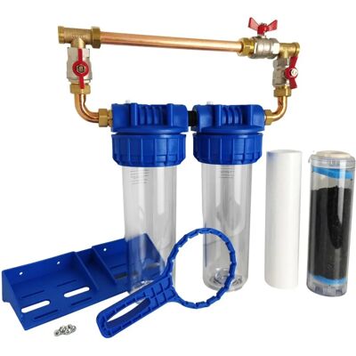 Toodo - Doppel-Wasserfiltersystem - Messing, Sediment & Aktivkohle Toodo - Doppel-Wasserfiltersystem - Messing, Sediment & Aktivkohle